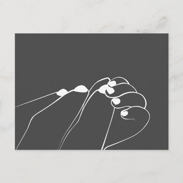 Tender Monochrome Mum Baby Hands Postkarte (Vorderseite)