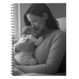 Tender Mother and Baby Embrace Art Notebook Notizblock