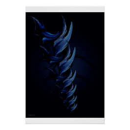 "Tender Vision of Blue Gefühl", glänzendes Poster