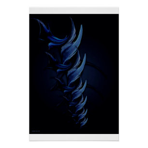 "Tender Vision of Blue Gefühl", glänzendes Poster