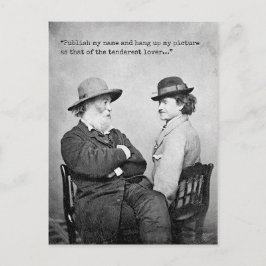 "Tenderest Lover" Walt Whitman und Peter Doyle Postkarte