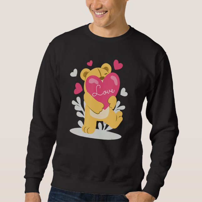 Tenderhearted Bear Valentines Day a Couple Matchin Sweatshirt (Vorderseite)