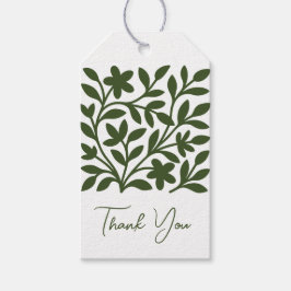 Tendril Garden Green Vine Floral Blätter Geschenkanhänger