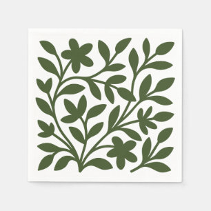 Tendril Garden Green Vine Floral Blätter Serviette