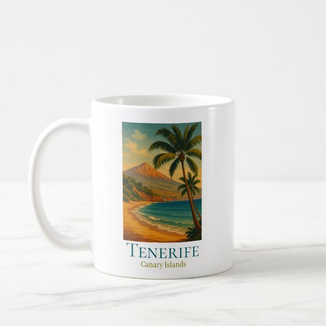 Tenerife Canary Islands Mount Teide Spanish Island Kaffeetasse (Links)
