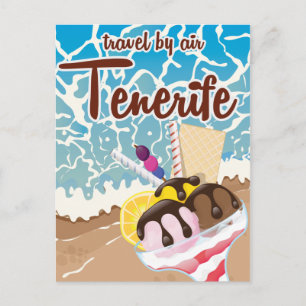 Tenerife Eiscreme Cartoon Reiseplakat Postkarte
