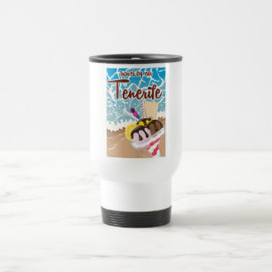 Tenerife Eiscreme Cartoon Reiseplakat Reisebecher