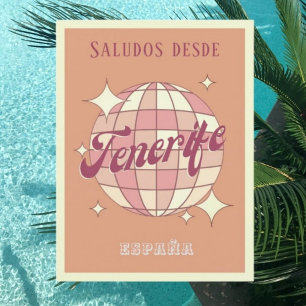 Tenerife Kanaren España Vintage-Party-Postkarte Postkarte