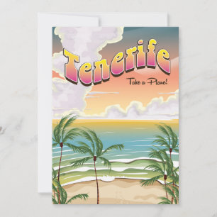 Tenerife-Strand Urlaubs Poster Feiertagskarte