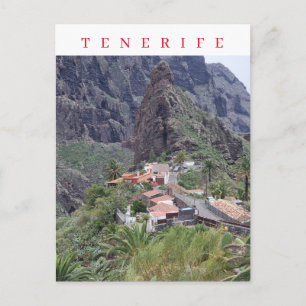 Teneriffa Aussicht auf die Postkarte von Masca