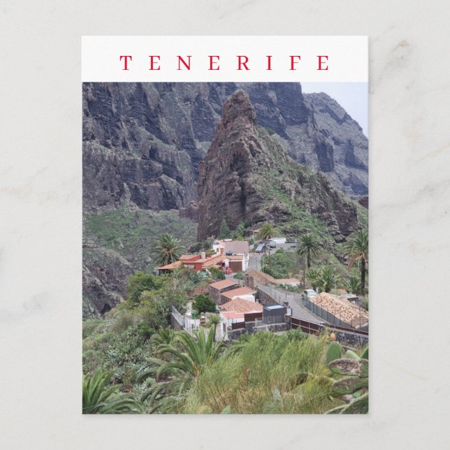 Teneriffa Aussicht auf die Postkarte von Masca (Vorderseite)