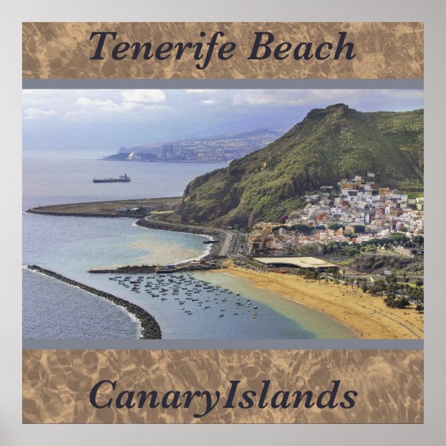 Teneriffa Beach, Kanarische Inseln, Spanien Foto P Poster (Vorne)