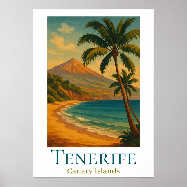 Teneriffa Kanarische Inseln Mount Teide Spanische  Poster (Vorne)