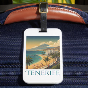 Teneriffa Kanarische Inseln Vintage Küstenreise Gepäckanhänger