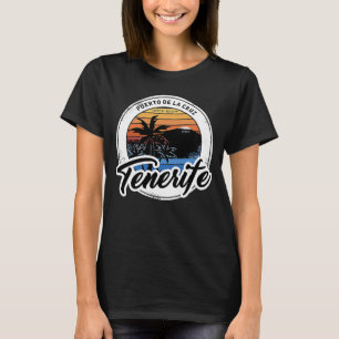 Teneriffa Puerto de la Cruz mit Koordinaten T-Shirt
