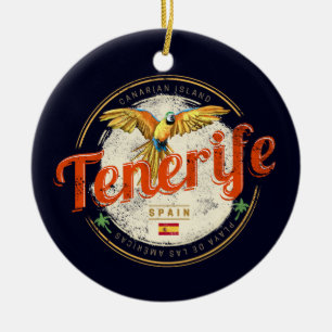 Teneriffa und Parrot Kanarische Inseln Spanien Vin Keramik Ornament