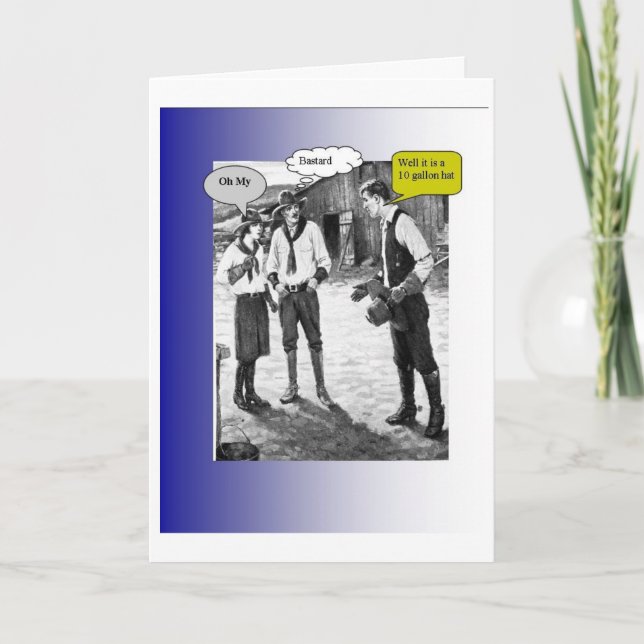 tengallon Bday für ihm-blaues Karte (Vorderseite)