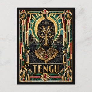 Tengu, Art Deco Mythisch Postkarte