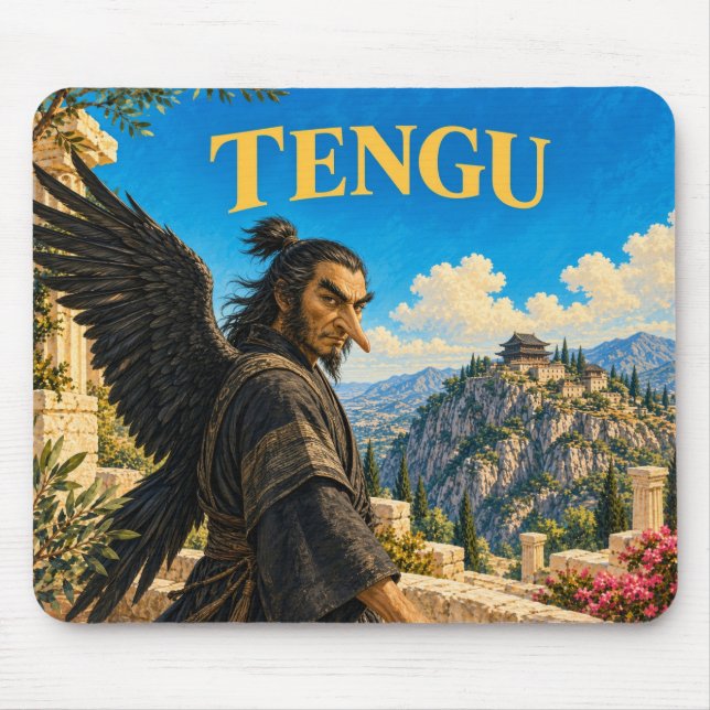 Tengu, Gothic Fantasy Monster Mousepad (Vorne)