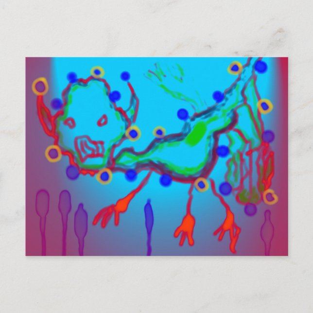 Tengu spirit watching postkarte (Vorderseite)