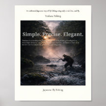Tenkara-Angelplakat – Japanisches Fliegenfischen