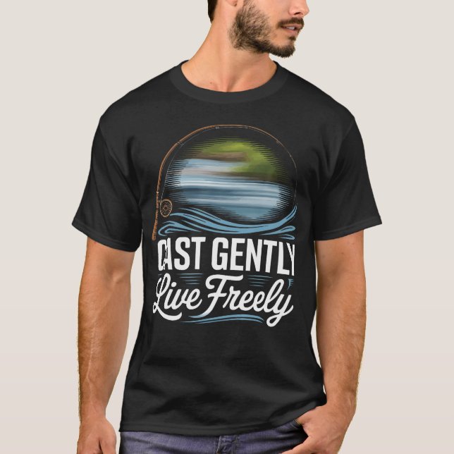 Tenkara-Angler Fixed-Line T-Shirt (Vorderseite)