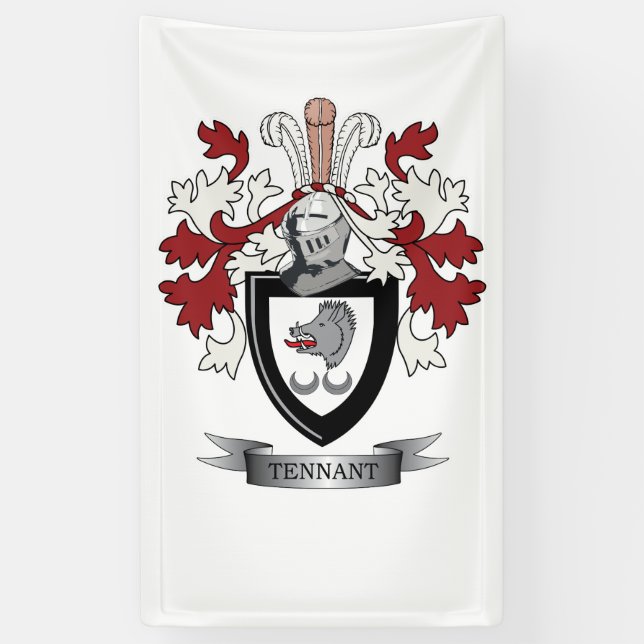 Tennant Familienwappen-Wappen Banner (Vertikal)