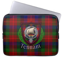 Tennant schottischer Clan Tartan und Wappen 