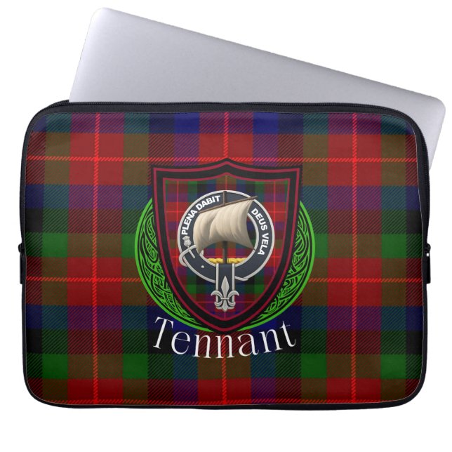 Tennant Scottish Clan Tartan and Crest  Laptopschutzhülle (Vorderseite)