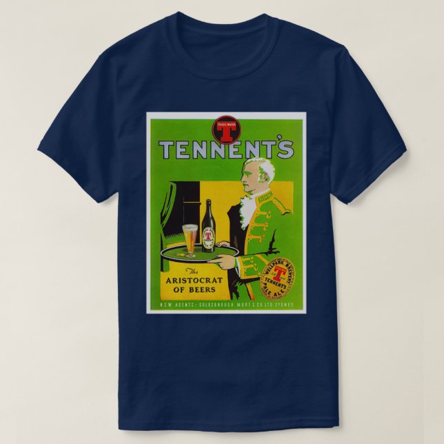 Tennents Retro-Werbung T-Shirt (Design vorne)