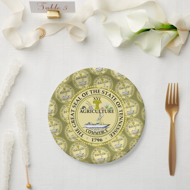 Tennessean Seal, Tennessee Pappteller (Hochzeit)