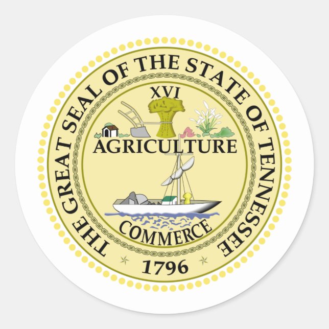 Tennessean Siegel, Siegel Tennessee Sticker (Vorderseite)