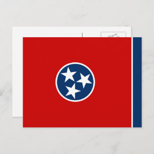 Tennesseanfahne, Flagge von Tennessee Postkarte