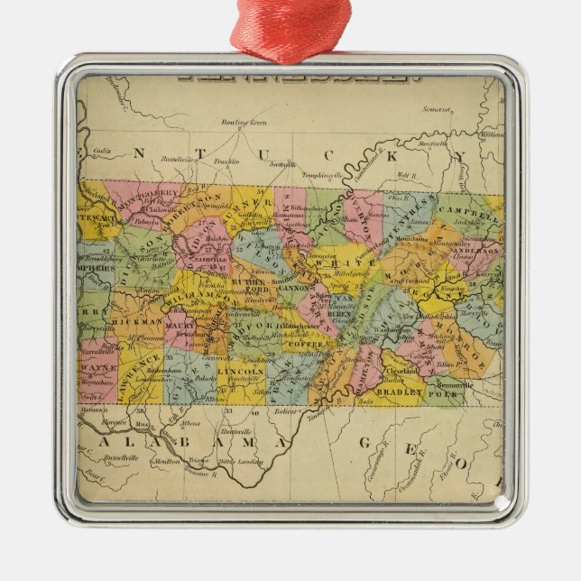 Tennessee 3 silbernes ornament (Vorne)
