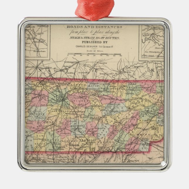 Tennessee 3 silbernes ornament (Vorne)