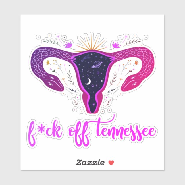 Tennessee Abortion Ban Celestial Uterus Car Decal Aufkleber (Blatt)