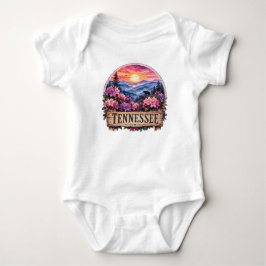 Tennessee Americana Floral Patriotisches Staatdesi Baby Strampler