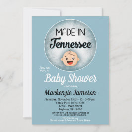 Tennessee Babydusche Funny Blue Boys Einladung