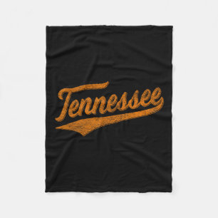 Tennessee Baseball Sportskript Cursive Flag Swoo Fleecedecke
