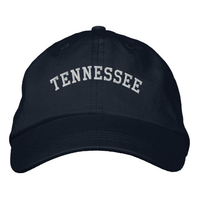 Tennessee bestickte verstellbare Cap Navy Blue Bestickte Kappe (Vorderseite)