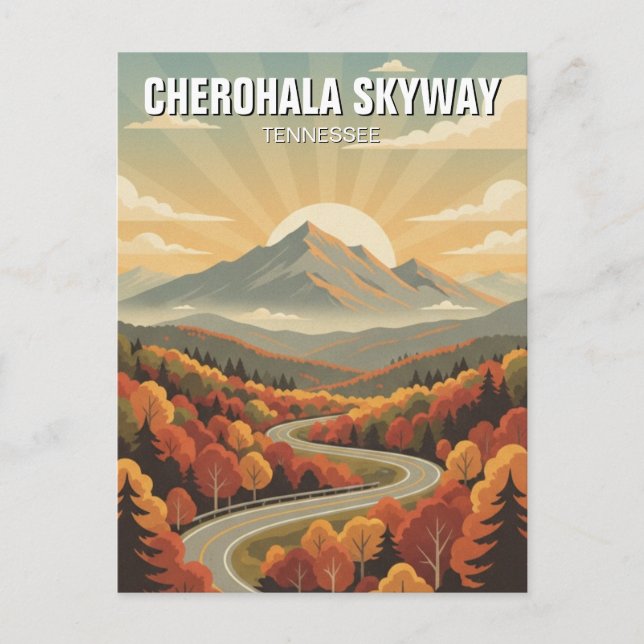 Tennessee Cherohala Skyway Souvenir Postkarte (Vorderseite)