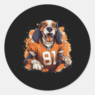 Tennessee Dog Sport Liebe Tennessee Drei Sterne Runder Aufkleber