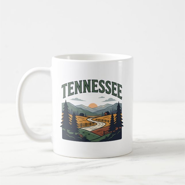 Tennessee-Erbelandschaft Kaffeetasse (Links)