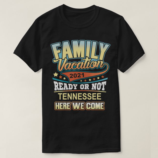 Tennessee Familienurlaub 2021 Beste Erinnerungen T-Shirt (Design vorne)