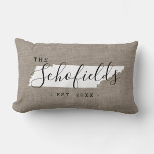 Tennessee Family Monogram Staat Kissen