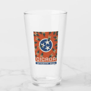 Tennessee Flag Cicada Invasion Glas