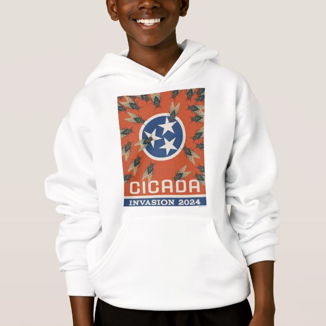 Tennessee Flag Cicada Invasion Hoodie (Vorderseite)
