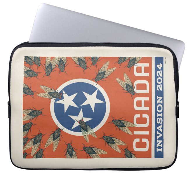 Tennessee Flag Cicada Invasion Laptopschutzhülle (Vorderseite)