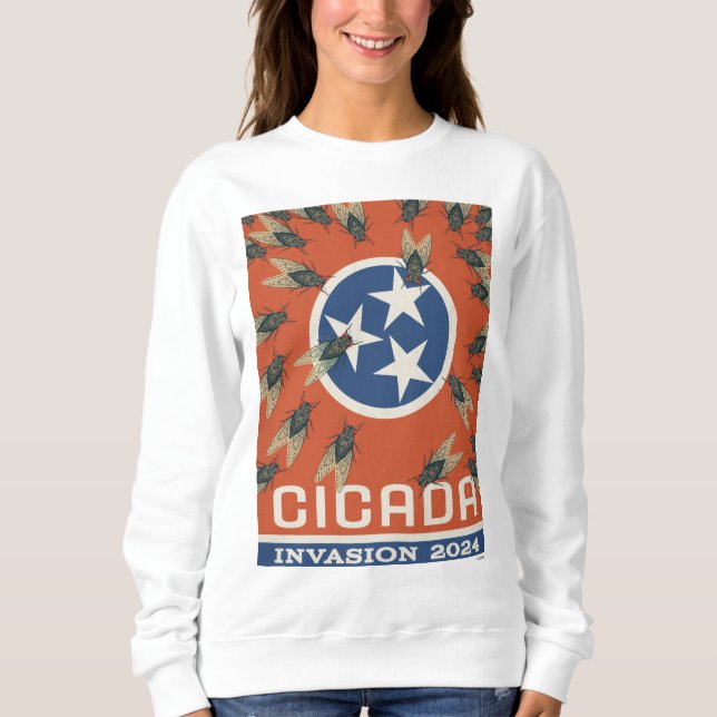 Tennessee Flag Cicada Invasion Sweatshirt (Vorderseite)