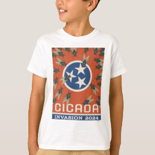 Tennessee Flag Cicada Invasion T-Shirt
